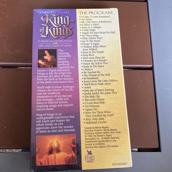 King of Kings A Musical Celebration of the Life Land of Jesus Sealed VHS Tape - Picture 2 of 3